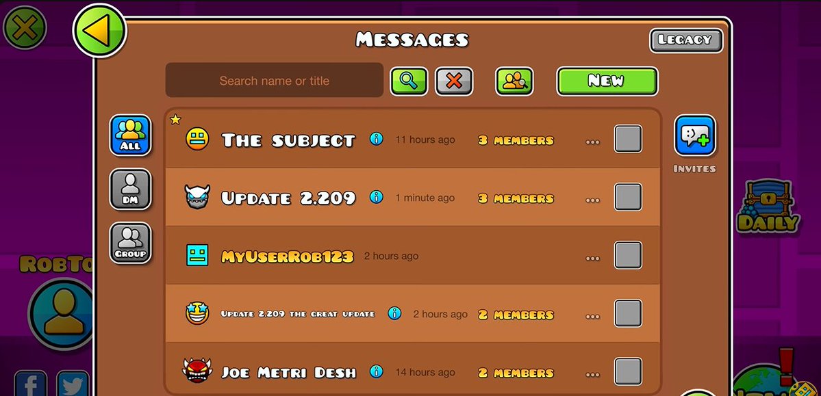 avianinspace's tweet photo. EVERYONE: IMPROVE USER SAFETY 
ROBTOP: LETS ADD GROUP CHATS AND MESSAGE ROOMS https://t.co/RZhYCGlY1g