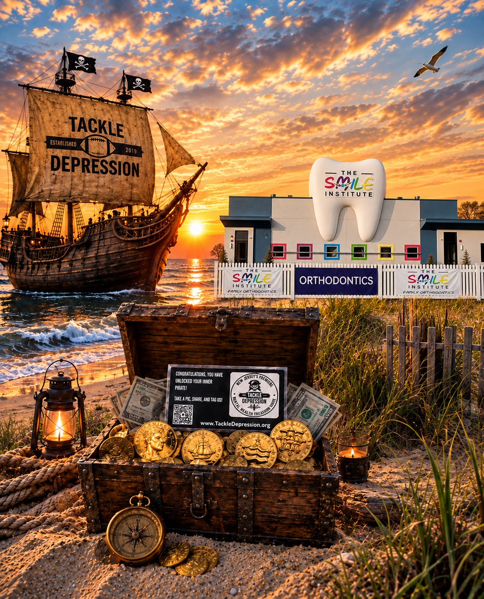 TackleDpression's tweet photo. 🏴‍☠️ Ahoy, Mateys! 🏴‍☠️
Your treasure hunt has led you far and There’s one final place ye need to go. Seek out the Smile Institute, with cheer, For me buried treasure is waiting near!
A treasure chest awaits, filled with loot, You’ve followed the clues—now claim the booty! 🪎 https://t.co/HT0noYiRqI