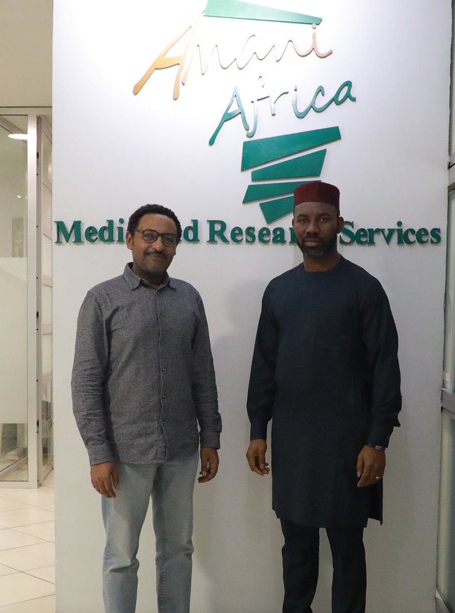 africa_amani's tweet photo. Such a delight to welcome to our offices and engage as always in probing exchanges with a great friend of  Amani Africa Makwe Samuel Victor of the Permanent Mission of Naigeria to the @_AfricanUnion. He is one of those hugely wise & refined diplomats who treasure ideas & encourages & invites candid exchanges, that on so many occassions produced analysis informed policy options from our work that ended up informing policy deliberations and decisions. Thank you for the visit.  @nigerianinaddis