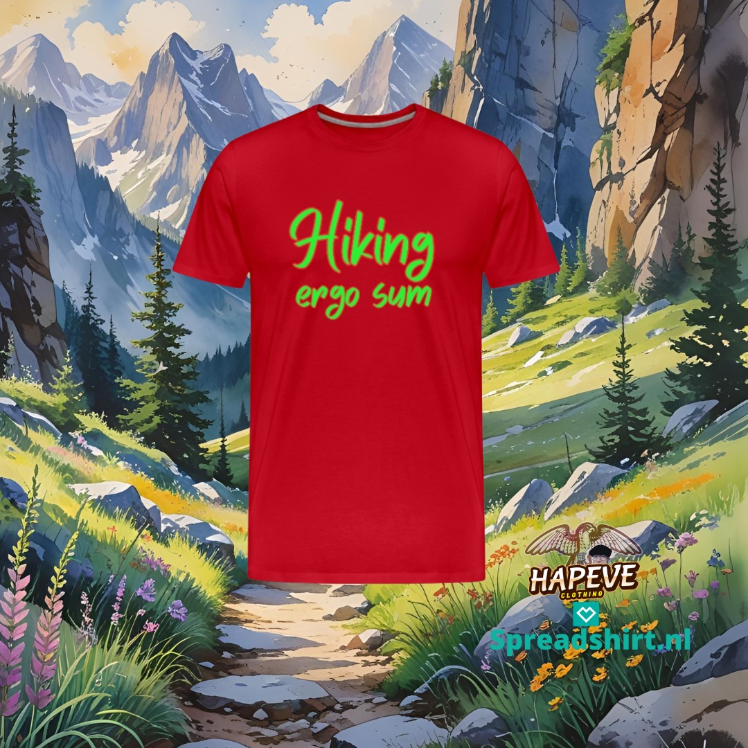 LacyMulherdn's tweet photo. Hiking, therefore I am. Merchandise available on Spreadshirt. https://t.co/Lw5V1bZZXc