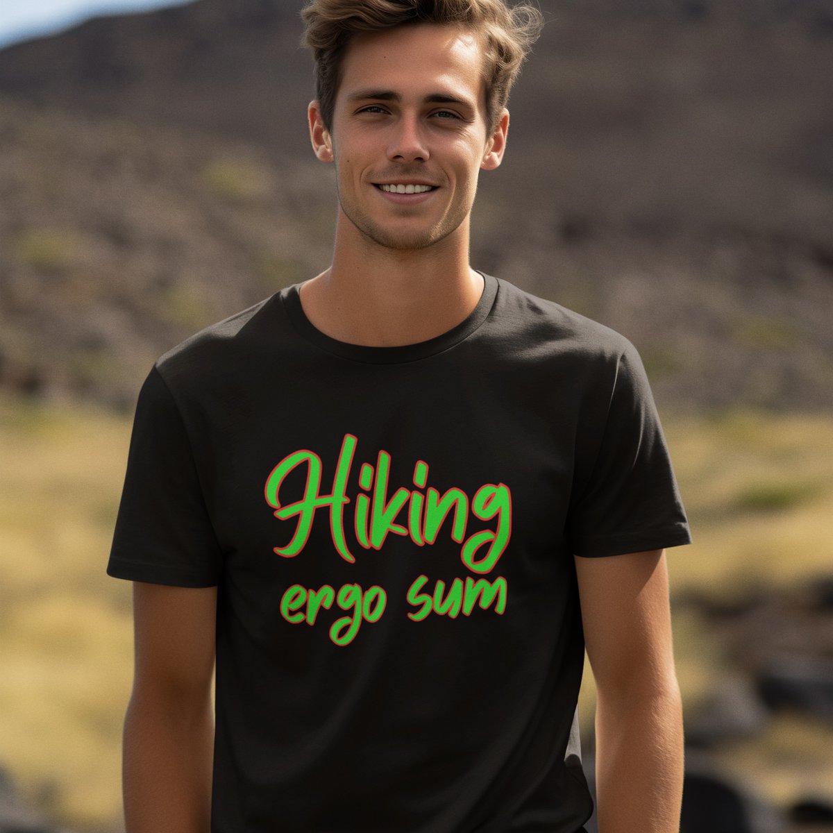 LacyMulherdn's tweet photo. Hiking, therefore I am. Merchandise available on Spreadshirt. https://t.co/Lw5V1bZZXc