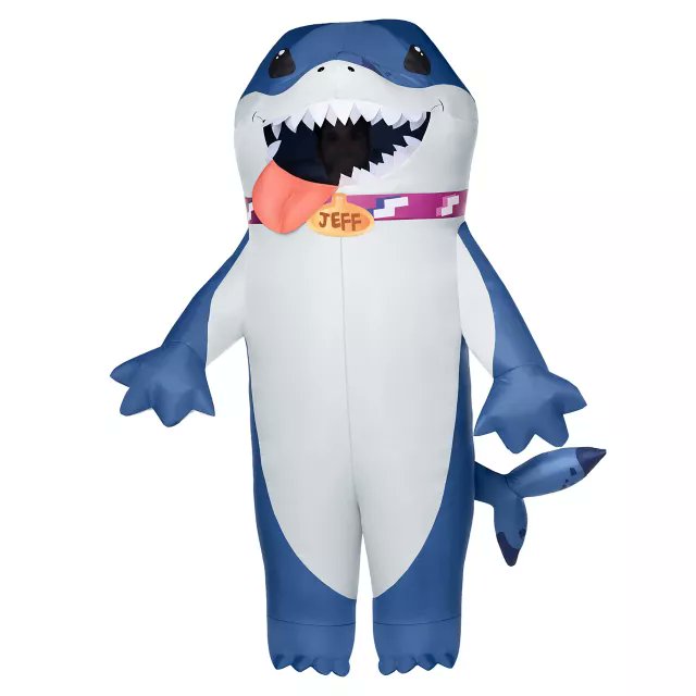 mmmmmmmmiller's tweet photo. ‼️ NEW: INFLATABLE JEFF COSTUME

Can't find that perfect look for the spooky season? Need an easy cosplay for that upcoming convention? An officially licensed inflatable Jeff the Land Shark costume is now available in child and adult sizes from Spencer's and Spirit Halloween.

Kids:
🔗 https://t.co/dEtg5TPAXF
🔗 https://t.co/nVQmi78FJs

Adults:
🔗 https://t.co/GAt60lKfW2
🔗 https://t.co/J8dMUSYTO7

#MarvelRivals