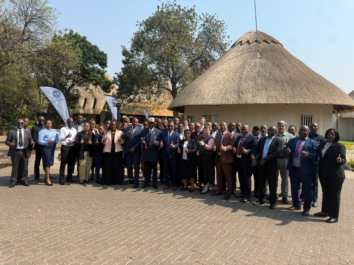 caaz_online's tweet photo. The 21st SADC VSAT Supervisory Board Meeting.

Earlier today....Guest of Honor: Secretary for Transport and Infrastructural Development Eng P.J Makumbe represented by Director A Sango, officially opened the 21st SADC VSAT Supervisory Board Meeting, being hosted through the Civil Aviation Authority of Zimbabwe in Victoria Falls. 

In the keynote remarks, the Guest of Honor encouraged the meeting to focus on the network's continuity, efficiency and capability to facilitate interoperability across the network bases within SADC, NAFISAT, and ASECNA. 

She urged the Supervisory Board to continue embracing the collaborative spirit that has sustained the network and to foster its continuity beyond 2030 towards a trajectory of transforming the perfomance of air traffic management across the AFI Region.

Director General Mr G. Mashababe encouraged the SADC VSAT Network to continue to address communication deficiencies and strengthen coordination among regional Air Traffic Control Centres.

#EnhancingAirTrafficServices
#AviationEfficiency