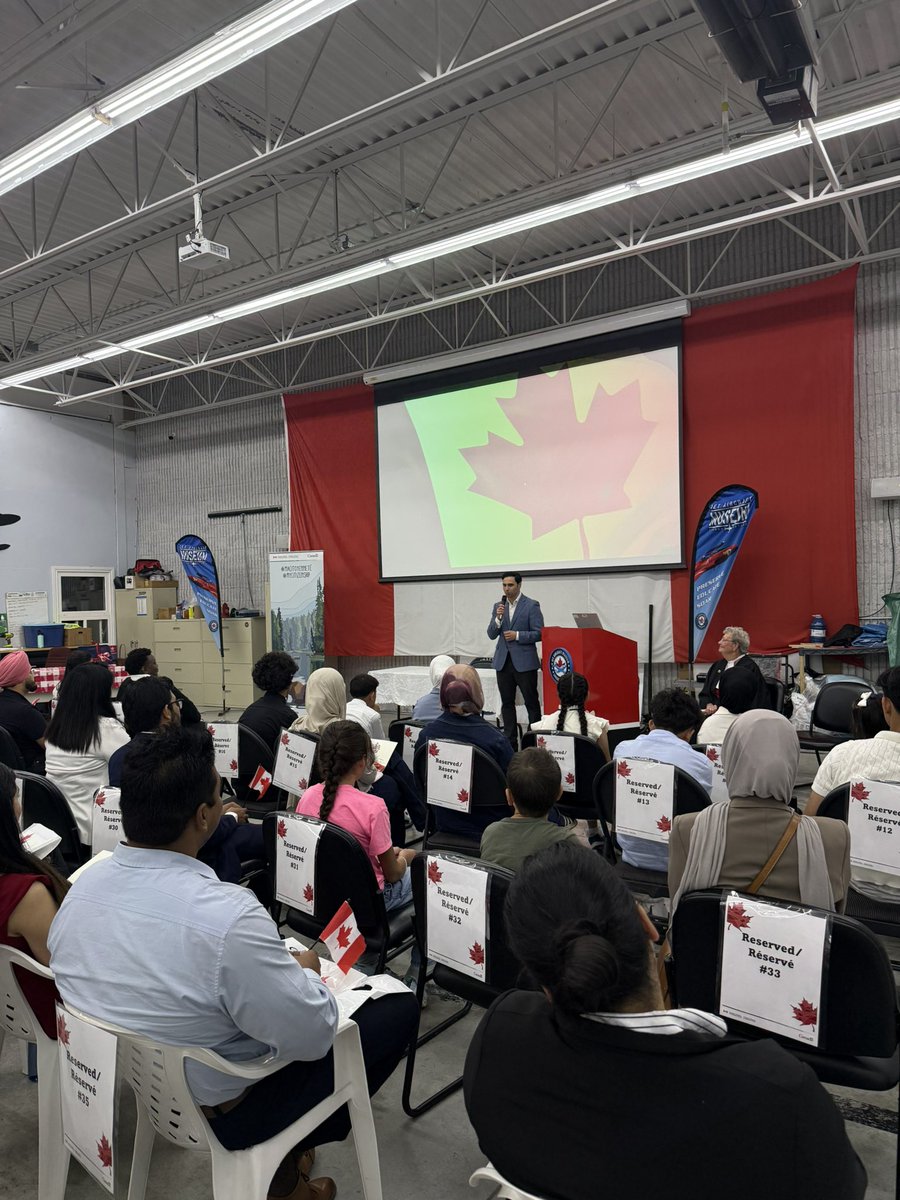 pfragiskatos's tweet photo. At the Jet Aircraft Museum today to witness members of our community become Canadian citizens. It’s always a special occasion. Congratulations to everyone. https://t.co/jZT0K6M4q0