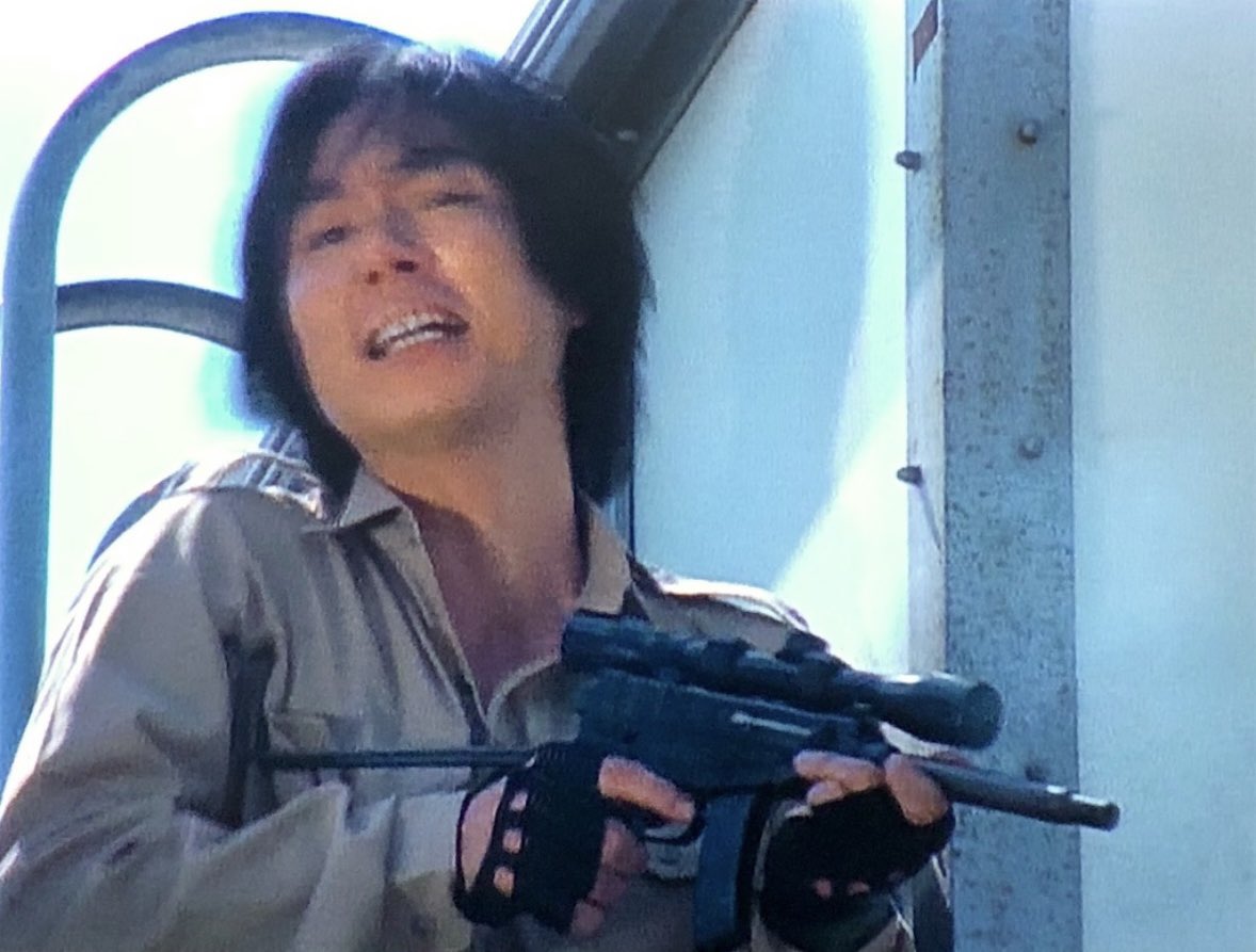 seibu_propgun's tweet photo. 西部警察パート1 「氷点下の激闘」に登場しました、長塚京三さんの使用したVz61 スコーピオンは当方の記憶ではこの回だけ最初で最後の登場でかなり謎が多く、現時点まで様々な憶測がありましたが、現場で見てきた人で無いと詳細が分からない事があります。
現在までこのスコーピオンを知っている人はおそらく当方だけかと思います。
当時はスコーピオンスナイパーと言う名前でハドソンのスコーピオンにロングバレル化、スコープ付きで電着化した物です。
ネットでスコープマウントを本体の上に付けたらカート排莢できないと言われていますが、実際は本体の上にスコープマウント装着していません。
本体のサイドにスコープマウント装着していますので、モデルガンの状態ならブローバックは可能です。
詳しく知りたい方は展示会にて説明します。
現在もスコーピオンスナイパーあるのか？と言う質問がありましたが、現存していません。
当方の記憶に残っているので、スコーピオンスナイパーを再現製作しました。
展示会にて初披露になりますので乞うご期待ください✨✨