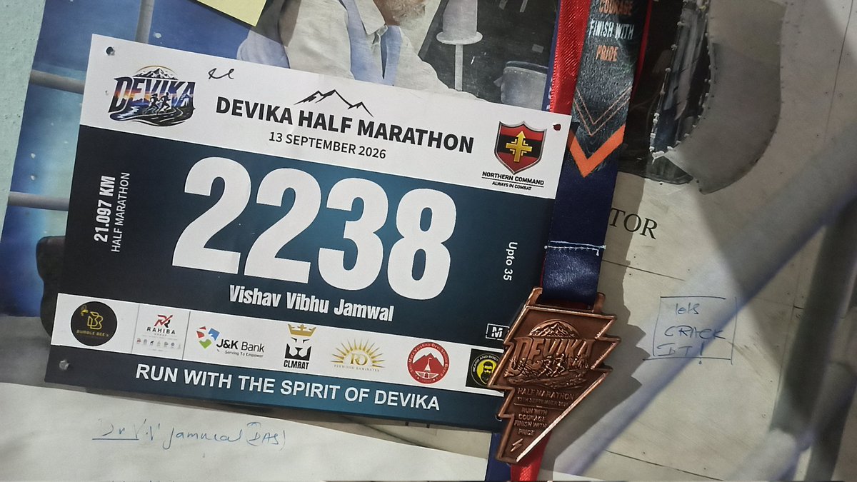 VVJamwal's tweet photo. #devikamarathon
#northerncommand
21.097km ✅ https://t.co/xKDRpd52hf