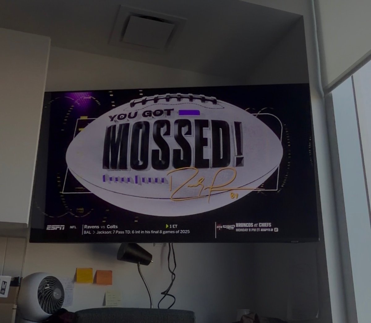 samantharoseff's tweet photo. Excited to announce that a video I took was recently featured on ESPN's NFL Sunday Countdown on the You Got Mossed portion. https://t.co/RxIAbqy5RZ