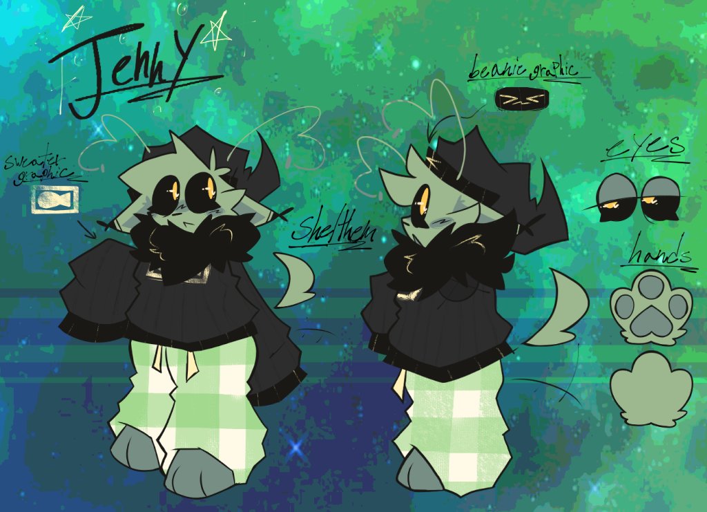 jenniBJB's tweet photo. i finally finished the ref (also reposting this other ref i got just so people know her fur pattern)

#sona #fursona https://t.co/6PVKzRZCqr