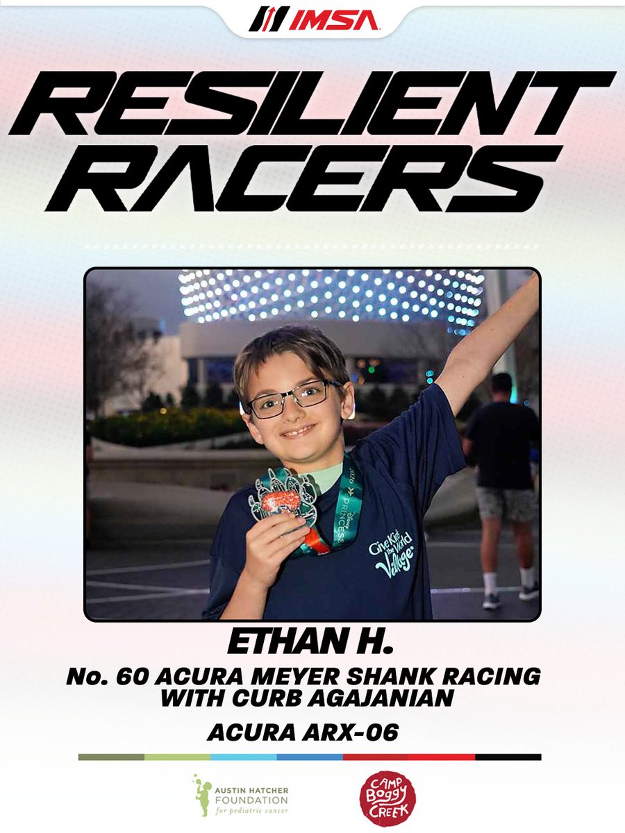 MeyerShankRac's tweet photo. A couple of special kids are racing with us at Indy this weekend! 🏁💪 

Meet our first Resilient Racer ⭐️Ethan⭐️ who rides with us on the No. 60. He and his brother Mason are big Disney kids, but looks like they’ll be race fans soon enough. 😉 Ethan and his family can’t be with us in Indy, but we are proud to salute him and his bravery! 

We carry Ethan’s name on our car as part of @IMSA’s #ResilientRacers program, supporting the incredible kids and families served by @austinhatcherfo and @CampBoggyCreek. 

Support the cause 🙏👉 https://t.co/9zdhTY1LAY