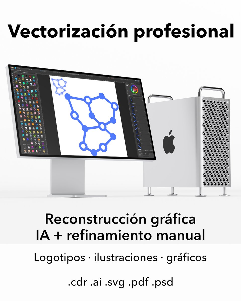 soyjesusnieto's tweet photo. Vectorización profesional para logotipos, imágenes y archivos gráficos
Convierto tus logotipos e imágenes a formato vectorial para que puedas utilizarlos en cualquier tamaño, manteniendo líneas, formas y detalles con precisión.
#vectorización #diseñografico #logotipos https://t.co/nm0rAfr5rC