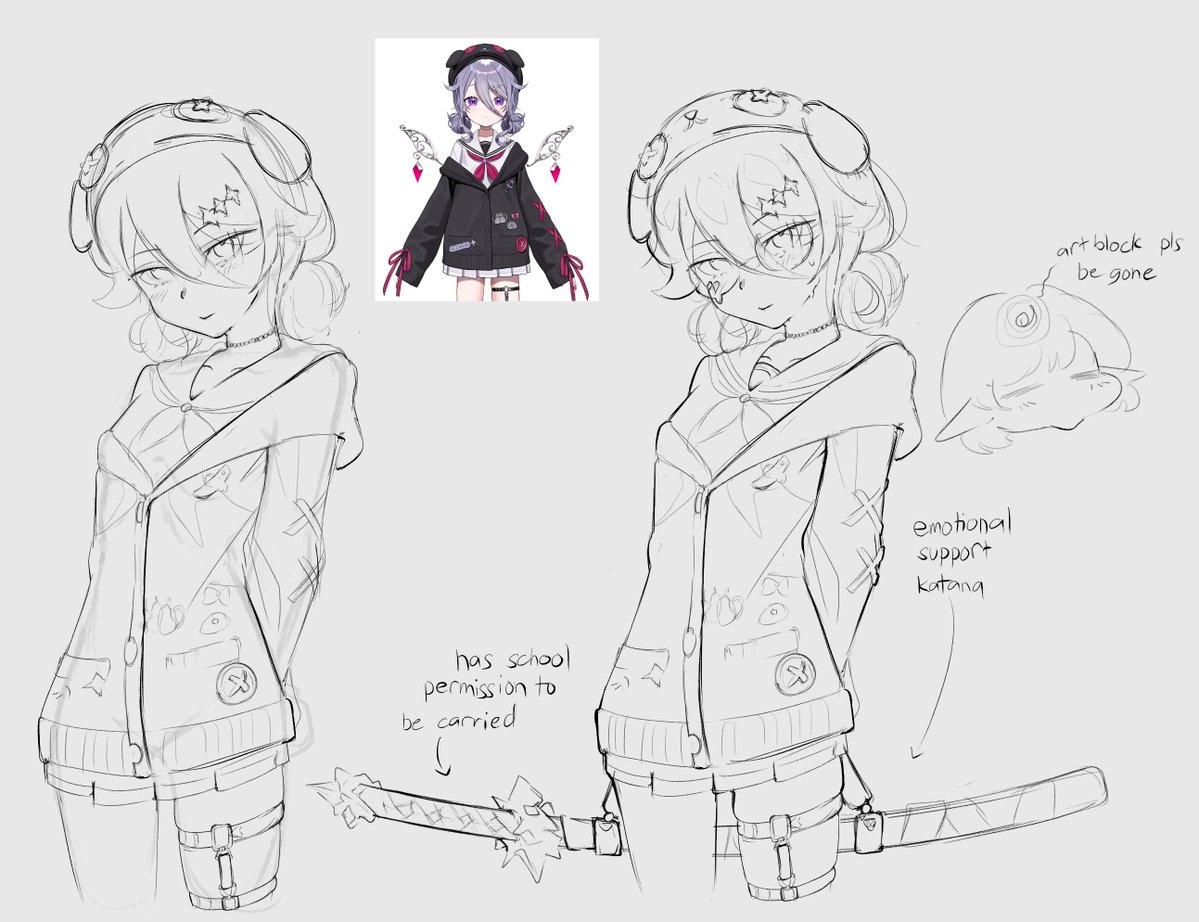 Arc_eno's tweet photo. 4am trying to fight off the artblock with Biboo 

#bijouwled #bibooSSR https://t.co/DaTzkd3hb1