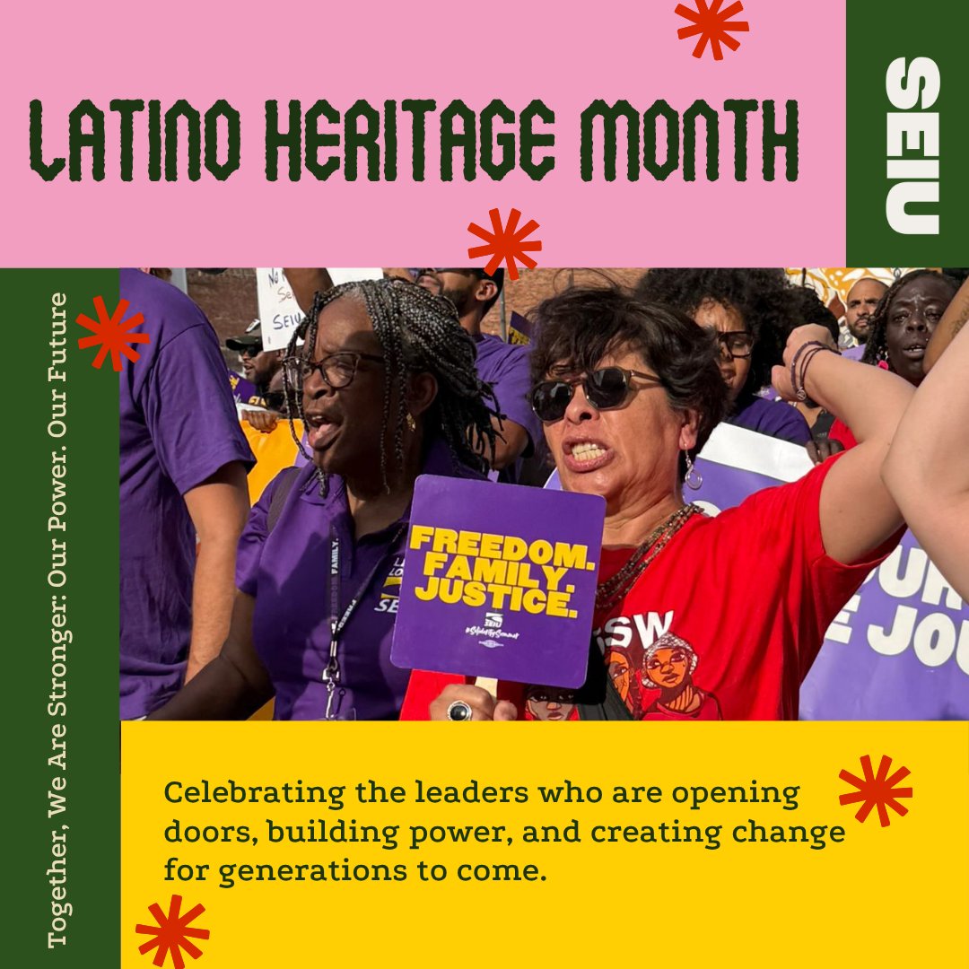 SEIU's tweet photo. From Justice for Janitors to becoming SEIU’s first Latina Secretary-Treasurer, Rocío Sáenz has spent decades organizing workers and fighting for immigrant, racial, and economic justice.

This #LatinoHeritageMonth, we celebrate her leadership and the power of what we can achieve together. Still organizing. Still fighting. Still leading. 

¡Sí, se puede!