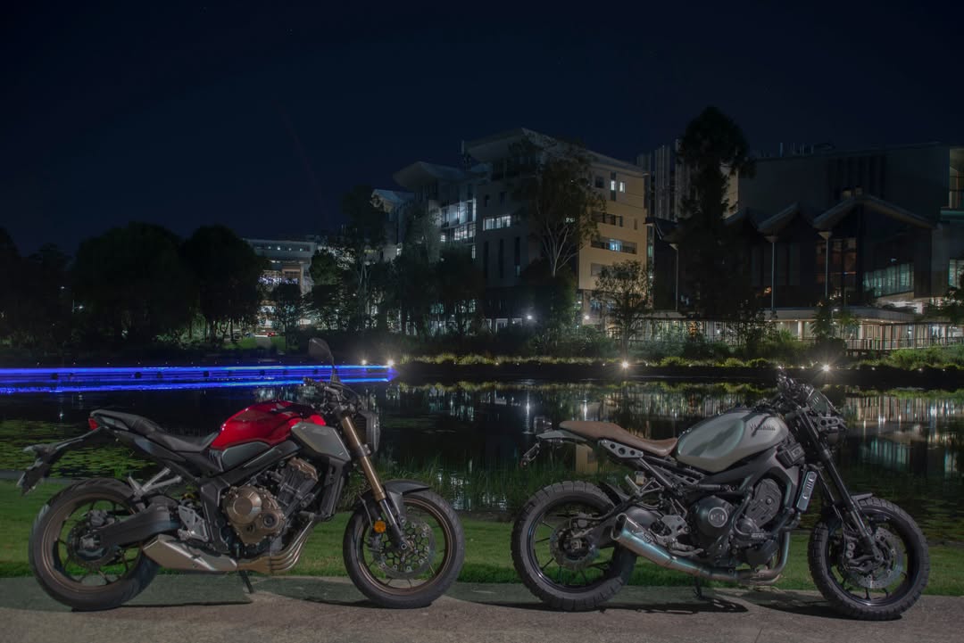 NanceeDatkb4e's tweet photo. Peace in reflection.. Yamaha XSR900 / Honda CB650R 
Nikon D610, Nikkor 28-105mm f3. 5-5. 6 https://t.co/jb6KNNtLRe
