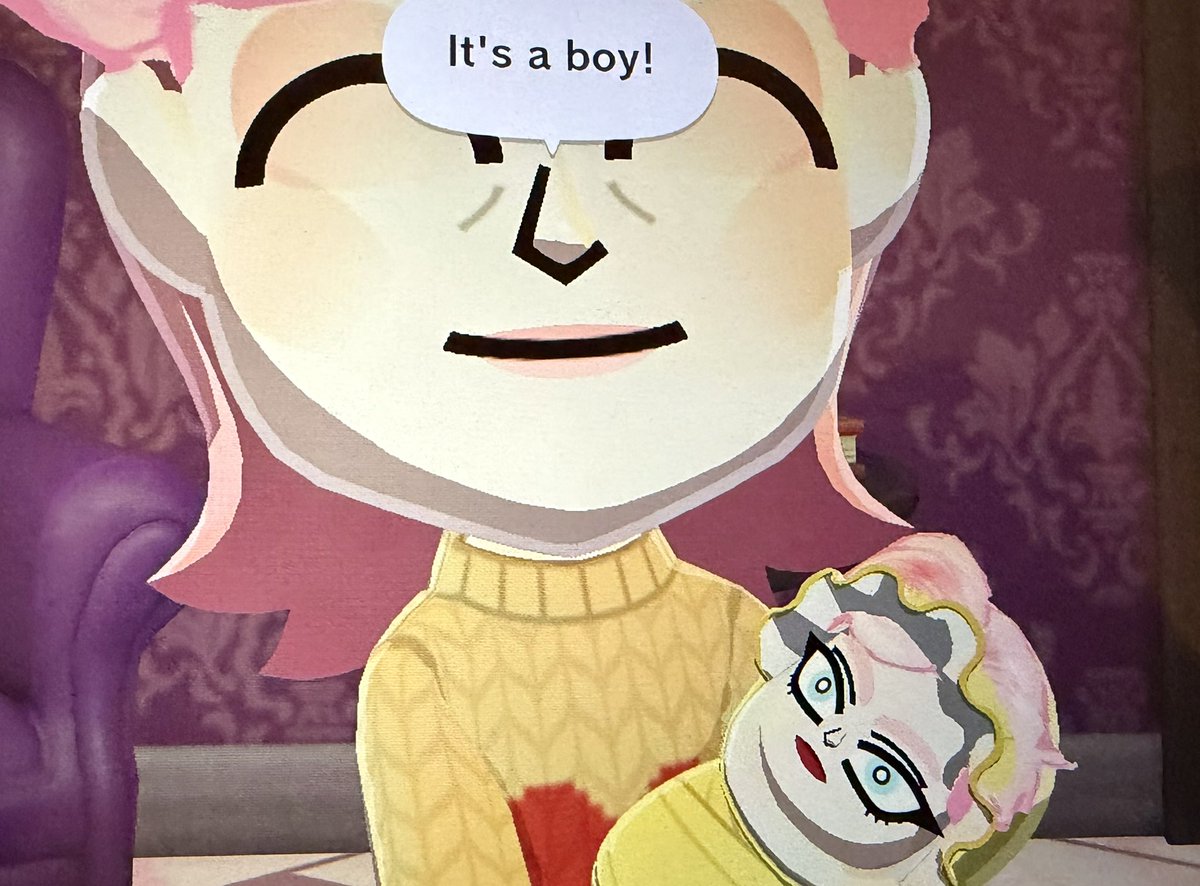 AnxiouzMeatball's tweet photo. This kid only resembles his dad, aka Harvey, except for the lips 😭 I don’t think Millicent’s genes even tried.. 
#bloodmoney #bloodmoneygame
#Bloodmoneyharvey #HarviCent #HarveyMillicent #humanexpenditureprogram #bloodmoney #Harveyharvington
#nitendoswitch #tomodachilife https://t.co/BNVhnKWDtH