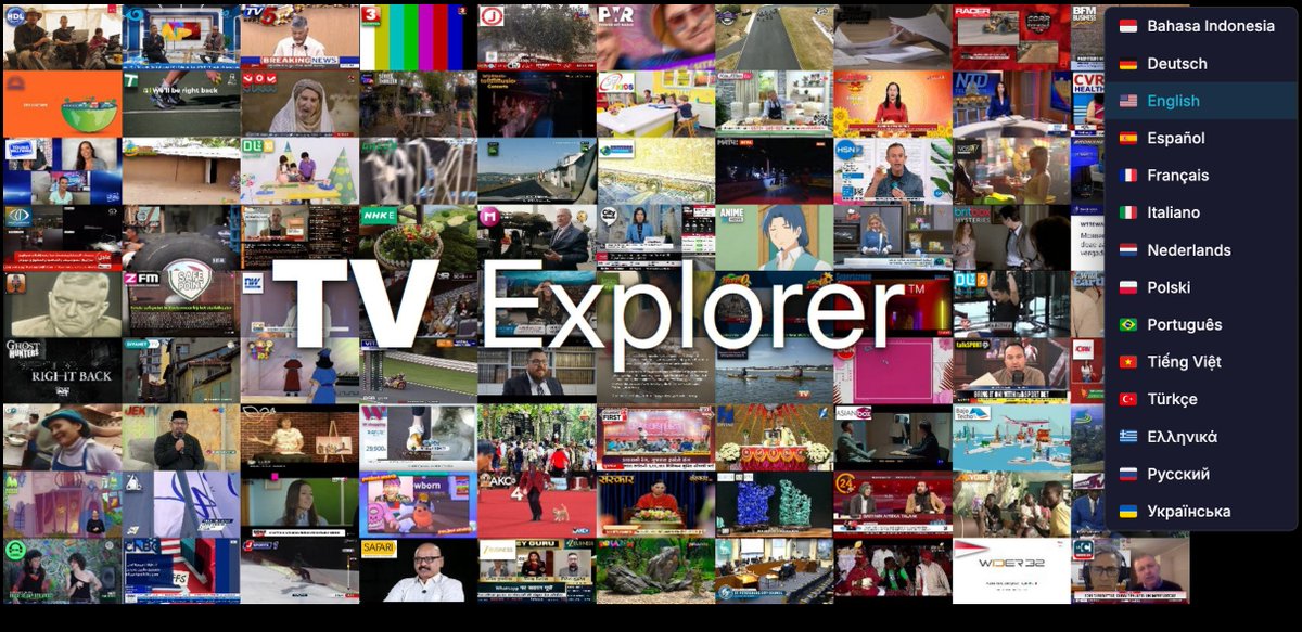 shenxiankk's tweet photo. TV Explorer，真能白嫖全球直播频道？

在线电视聚合站，175 个国家和地区、10000+ 免费频道全收进来，浏览器打开就能播。

频道搜索、收藏、多画面同看、M3U 播放列表导入都支持，节目分类浏览和快捷切换也安排上了。

看新闻、体育、纪录片这类公开频道挺合适，界面干净，完全免费，不用注册。

https://t.co/BibEY25cbG
