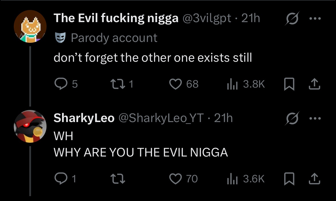 3vilgpt's tweet photo. @SharkyLeo_YT how dare you ratio me https://t.co/WSfaGtjBt7