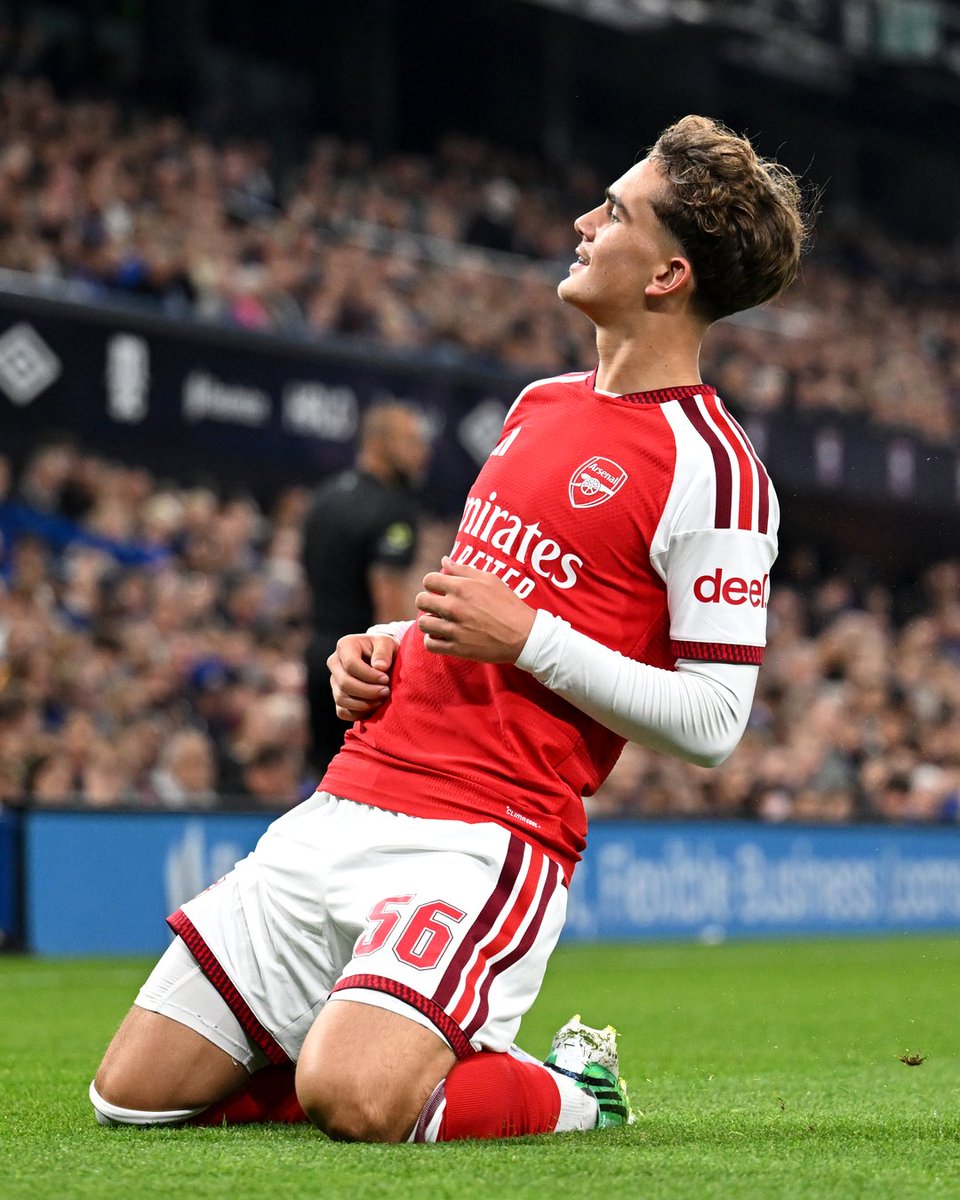 premierleague's tweet photo. 16-year-old Max Dowman scores just seven minutes into his first start of the season to give @Arsenal the lead against Ipswich in the EFL Cup 🔴 https://t.co/0GGpJTStMc