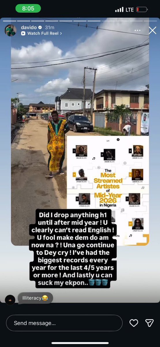 blackebony28's tweet photo. Davido looking for critics everywhere to fight with every day. 💔💔💔

SLOVIDO is finished. https://t.co/eJtVPqQPkV
