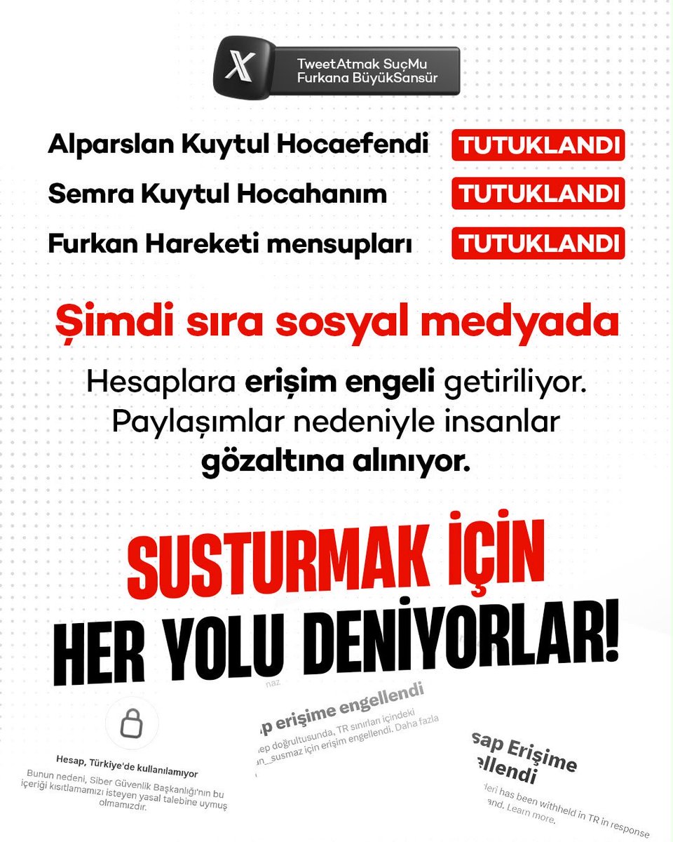 furkanneslim06's tweet photo. Yapın yapacağınızı, biz de yaparız yapacağımızı! 

Xi SerbestBırakın
#FurkanaSistematikZulüm
AKPden MuhaliflereSansür https://t.co/qodNu1Fqq7