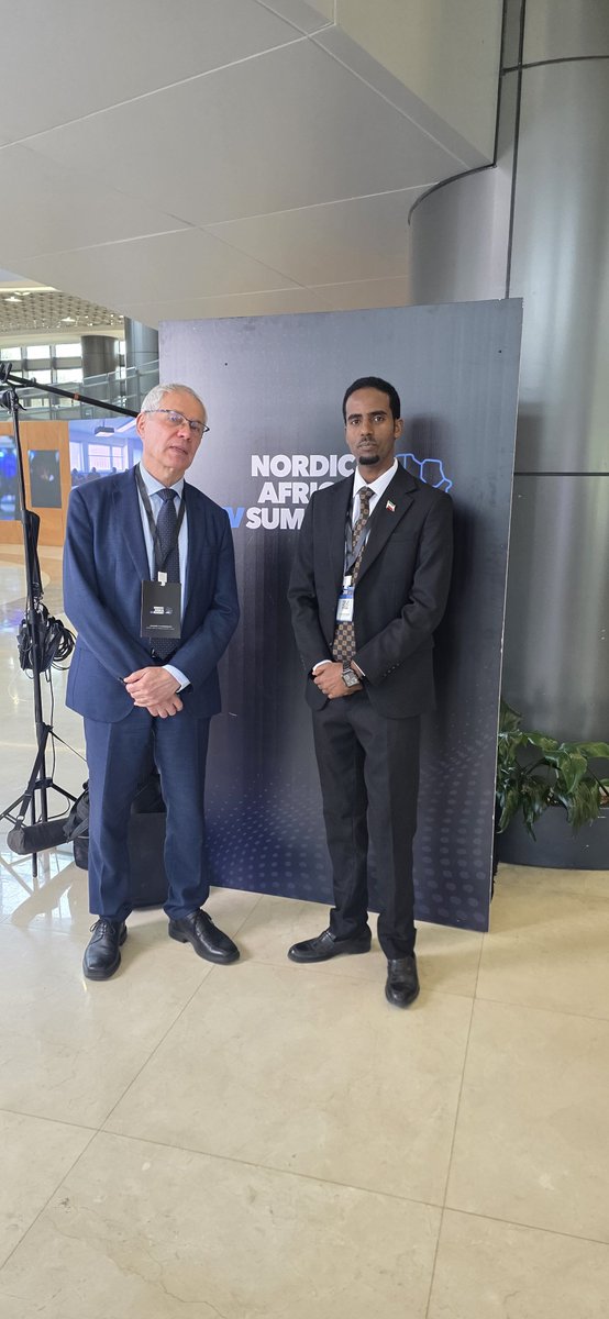 AbdiladifMoh2's tweet photo. I am very pleased to have met with H.E Amb. @Ekilundberg -Ambassador of Finland to Ethiopia during Nordic-Africa EV-Summit at Sceince Museum in Addis Ababa. We had a brief but valubale discussions on Rep of Somaliland and the great connections btw the people of the two countries. https://t.co/3fj7lF1Iba