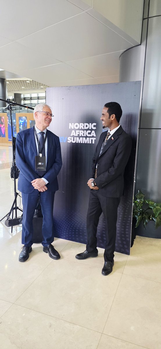 AbdiladifMoh2's tweet photo. I am very pleased to have met with H.E Amb. @Ekilundberg -Ambassador of Finland to Ethiopia during Nordic-Africa EV-Summit at Sceince Museum in Addis Ababa. We had a brief but valubale discussions on Rep of Somaliland and the great connections btw the people of the two countries. https://t.co/3fj7lF1Iba