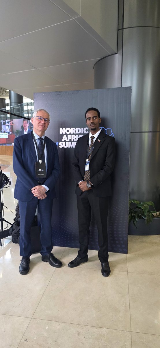 AbdiladifMoh2's tweet photo. I am very pleased to have met with H.E Amb. @Ekilundberg -Ambassador of Finland to Ethiopia during Nordic-Africa EV-Summit at Sceince Museum in Addis Ababa. We had a brief but valubale discussions on Rep of Somaliland and the great connections btw the people of the two countries. https://t.co/3fj7lF1Iba