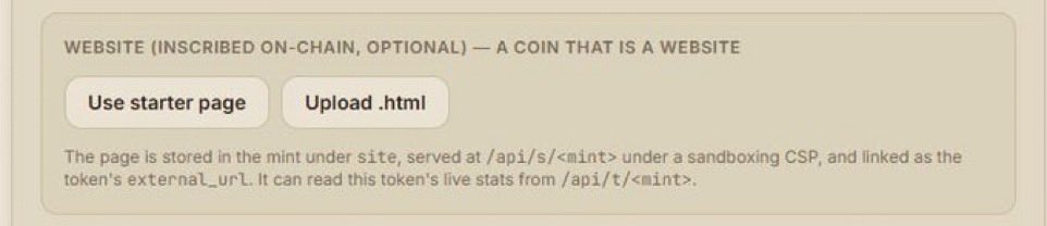 ScribeonS0L's tweet photo. A coin that is a website is now live on $SCRIBE 

How it works

The page gets stored inside the coin itself, on Solana. No hosting, no domain, no server. If Scribe disappeared tomorrow, the page is still on-chain.
Explorers link to it too. Coins with a website get a 🌐 in feed. https://t.co/ZEddt1xcN9