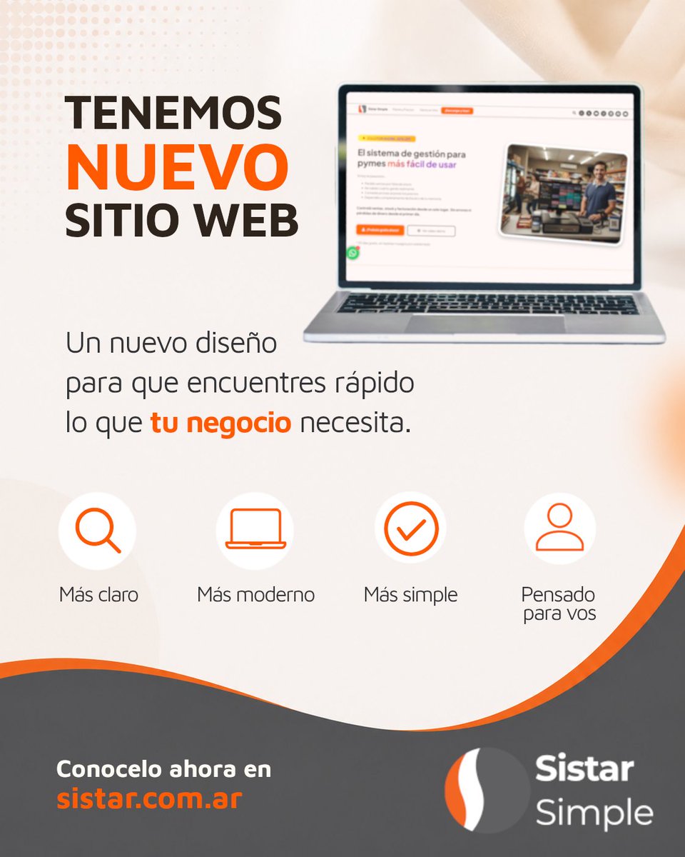SistelArg's tweet photo. Renovamos nuestra web para que encuentres más rápido lo que necesitás para gestionar tu negocio.

Más claro, más moderno y más simple.

👉 Conocelo en https://t.co/U3OH7G06wU

#SistarSimple #GestiónParaPymes https://t.co/6hSkifJM4n