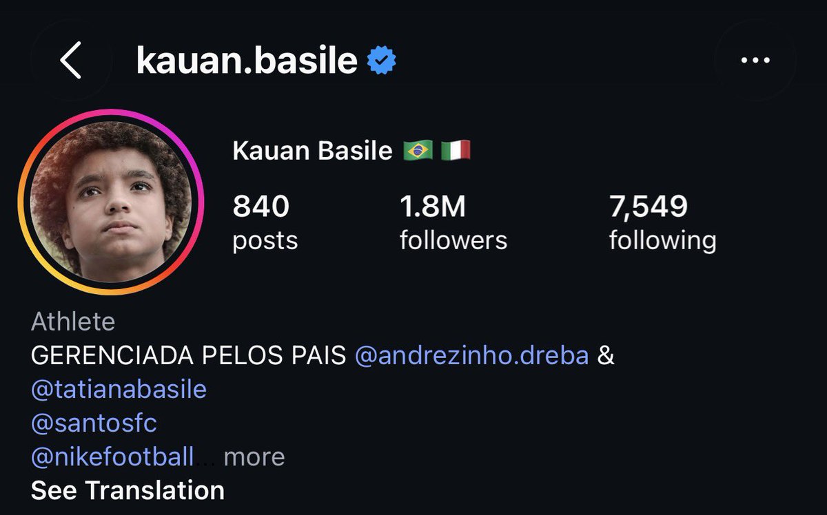 GingaBonitoHub's tweet photo. Meanwhile 14 year old Kauan Basile from Santos’ academy already has 1.8M followers💀 https://t.co/KUCjqEtMzz