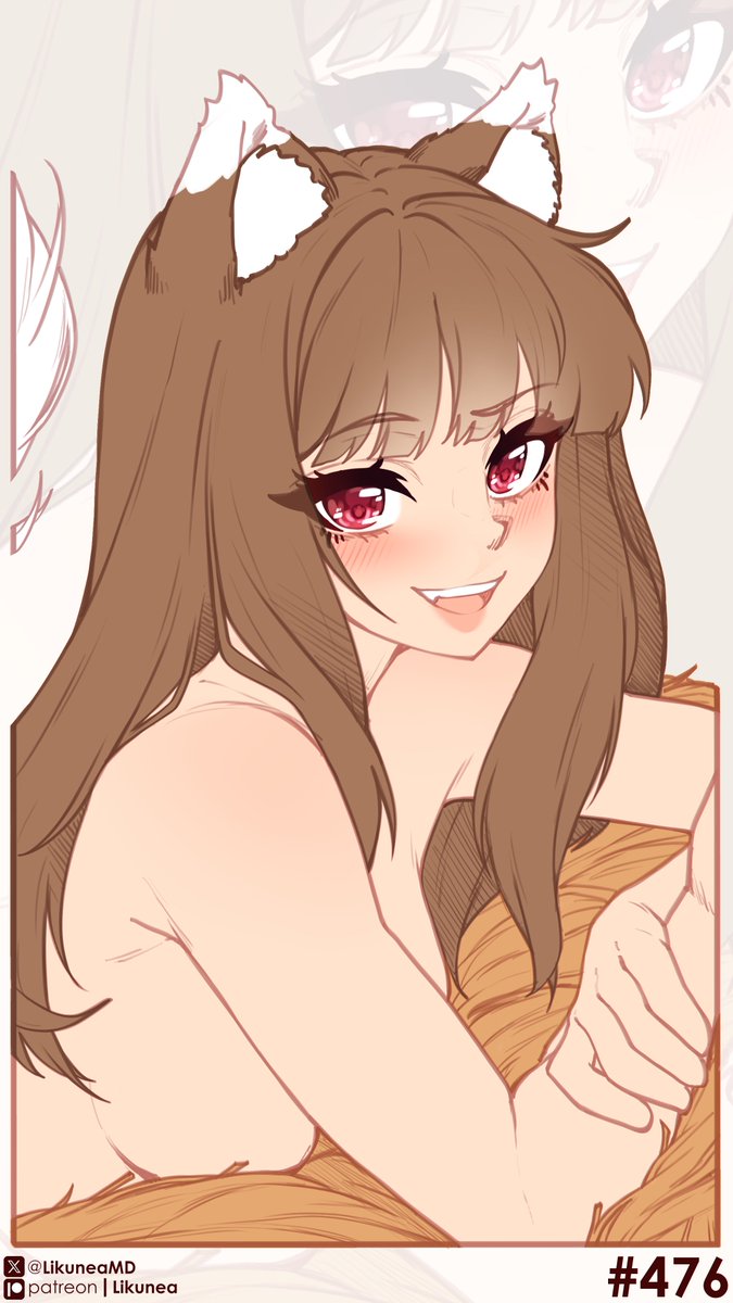 LikuneaMD's tweet photo. 🌾Day  476🌾                                                           

Early access to finished works and polls:                                https://t.co/IFVTGyYr8i 

#100日チャレンジ #daily_holo #holo #horo #spiceandwolf #狼と香辛料 #digitalart #digitalartwork #animegirl #nsfw