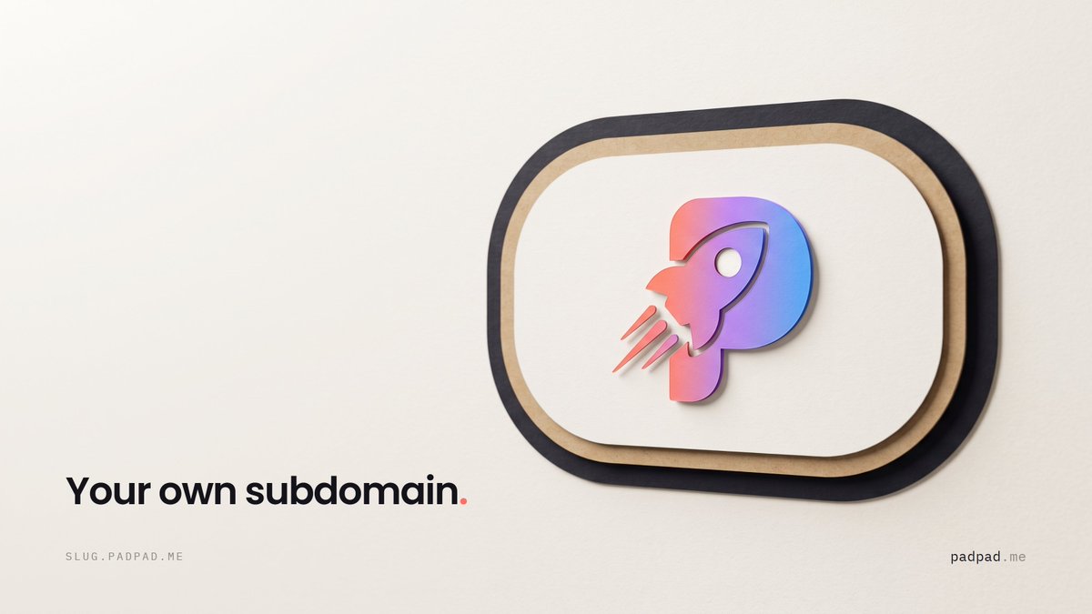 padpad_me's tweet photo. every launchpad on PadPad gets its own subdomain.

your launchpad lives at its own address, not behind a shared page or a messy URL.

yourname(dot)padpad(dot)me. simple as that. https://t.co/Wj5PtCxJre
