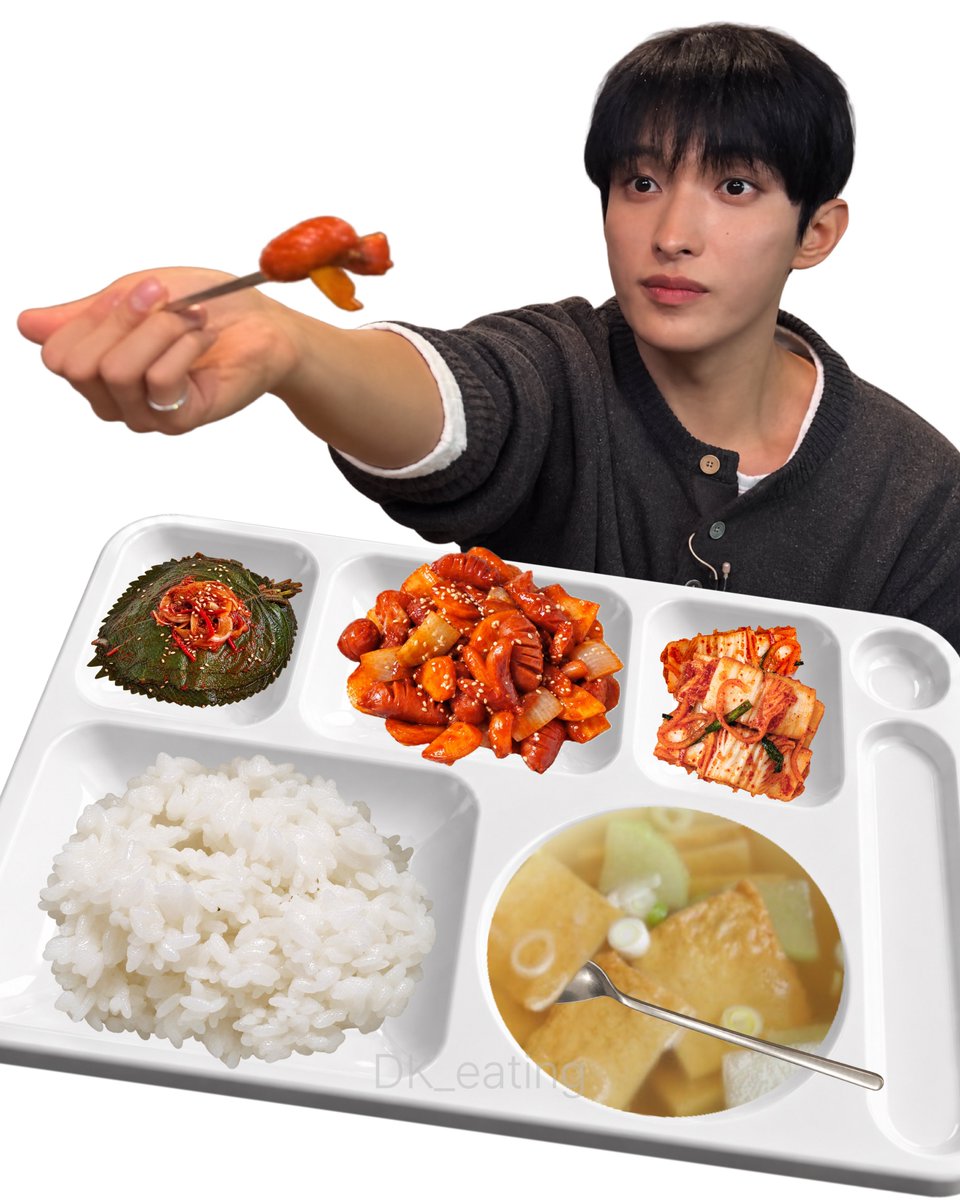 DK_eating's tweet photo. 260917 (목) 조식 🍢🍥

백미밥
맑은어묵국
비엔나케찹볶음
양념깻잎지
포기김치

오늘 아침은 쏘야 ~!~!! 곡 ..
소야곡 보고싶어요 소야곡 ……. 🦋🤍

#이석민의식판 #도겸 #DK #seventeen #세븐틴 https://t.co/Rf2zHE0BQy