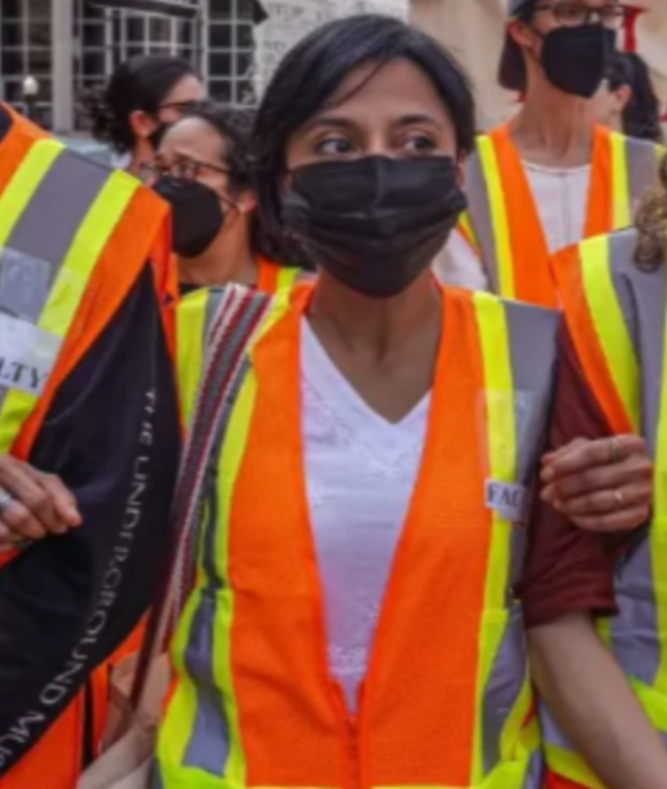 NizNellie3's tweet photo. 🚨  "If you hate America, you have no business demanding to live in America." - DHS, August 20, 2025.

Is that sooooo...

Professor Debashree Mukherjee from INDIA teaches about film and media at Columbia University.  

Her academic career in the United States began in 2009, coincidentally after President Obama entered the White House. 😐  

After the October 7th massacres by Hamas, she joined the Columbia student encampment.  

This bastion of knowledge formed a 'human chain' with other professors, preventing pro-Israel students from counter-protesting.  

The professors protected the pro-Hamas students who chanted for a "global intifada" against Jews.   

Not only was that a Title VI violation of Jewish students' civil rights, but she's still employed, along with dozens of other professors that openly supported Palestinian "resistance," which is a gentle way of saying, "we support Hamas."

YOU, the American taxpayers, are currently being fleeced for $1.3 BILLION in federal funding for Columbia University.

Remember all of that bullshit you heard about the Department of Education withholding funding? Lol. Nah.

@EDSecMcMahon @SecScottBessent