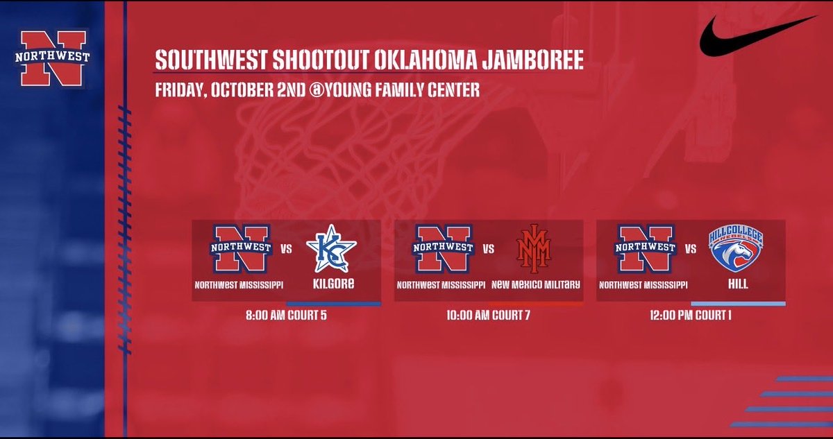 NWCC_MBK's tweet photo. 🚨 Oklahoma Jamboree Schedule 🚨 

We are just a little over 2 weeks away from our first jamboree! 4 year coaches we look forward to seeing you there!

#GoRangers https://t.co/QbwrpbSRvu