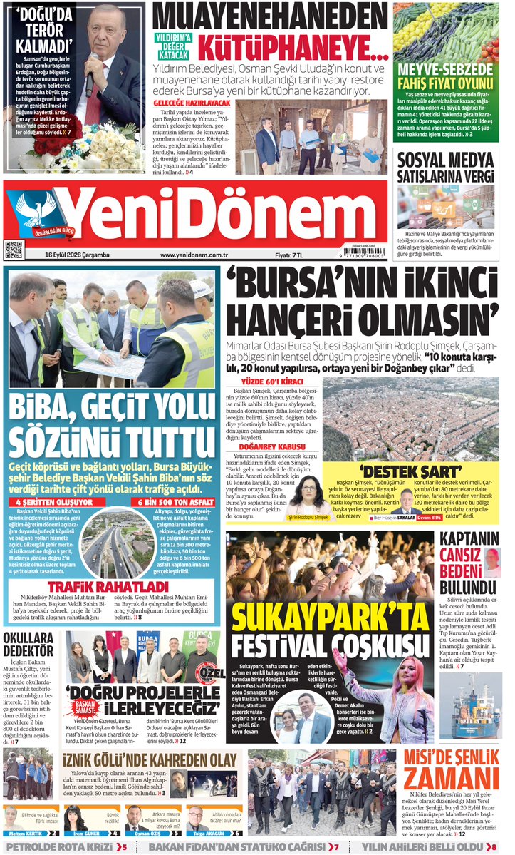 burhankaya3's tweet photo. 16 EYLÜL 2026
YENİDÖNEM GAZETESİ
https://t.co/YXhTvNUypH https://t.co/k6GEmJ1uV9