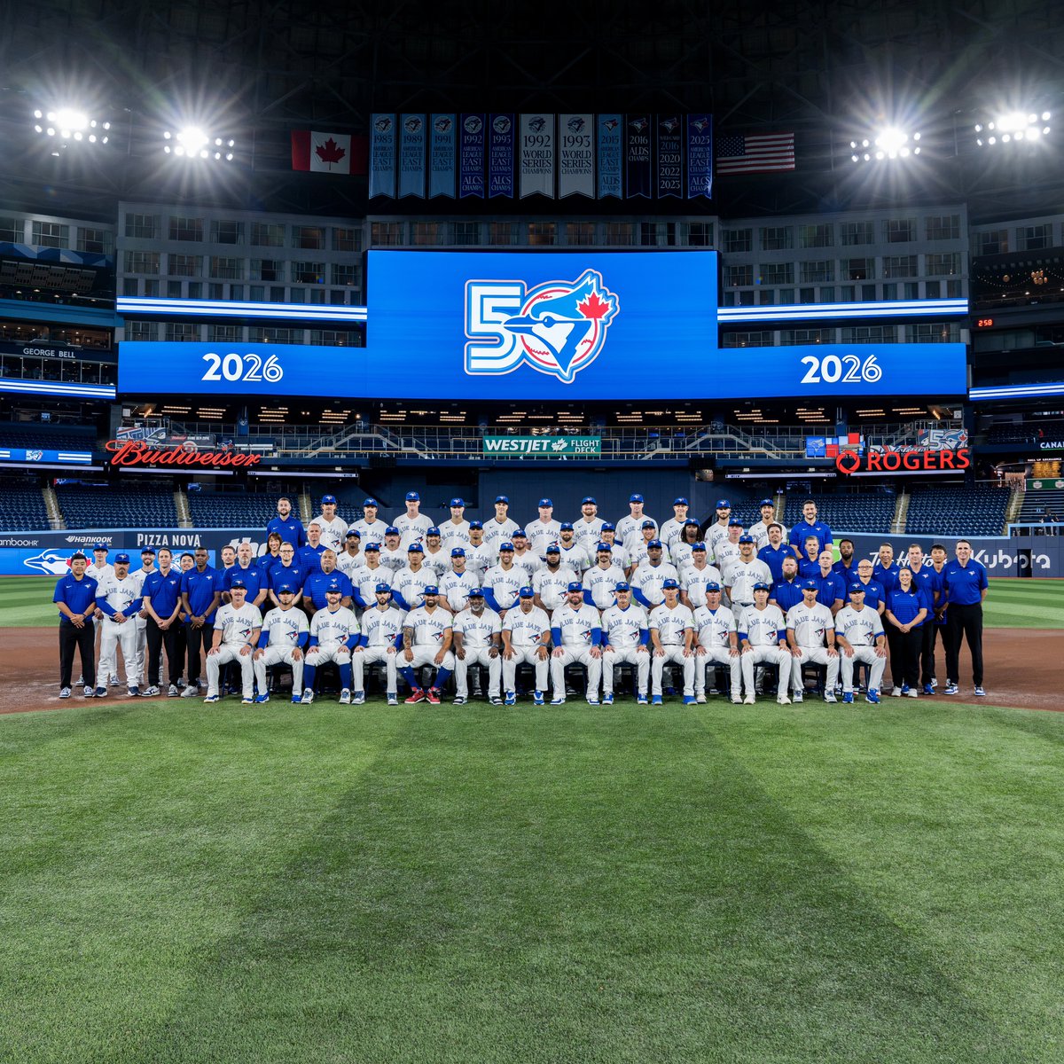 BlueJays's tweet photo. 📸 Your 2026 Toronto Blue Jays! 

#PhotoDay | #BlueJays50 https://t.co/wBFK2JaU2g