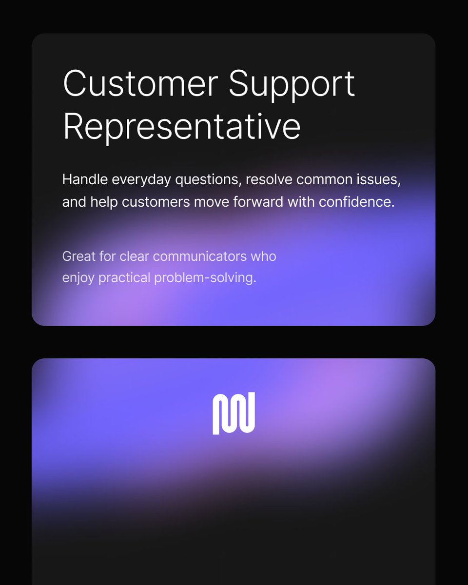 PersonaTalent's tweet photo. Good with people, problem-solving, or building strong relationships? There may be a customer service role that fits the way you work best.

Explore four remote career paths and see where your strengths could take you with Persona. https://t.co/gO5E8przVm