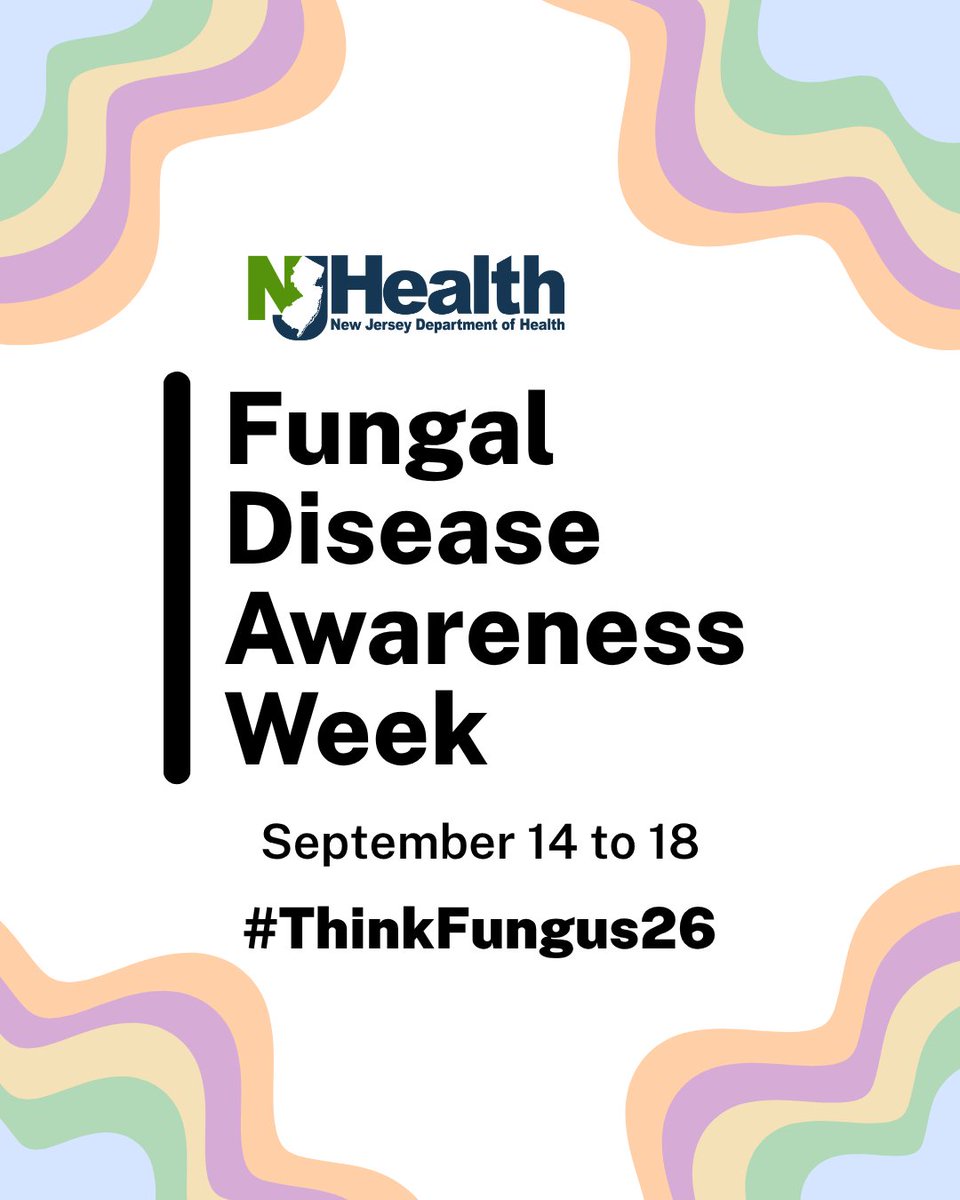 NJDeptofHealth's tweet photo. Antifungal drugs save lives by treating fungal infections. However, some fungi can resist the drugs designed to kill them, making infections difficult, or even impossible, to treat. Learn more: https://t.co/E72NQVwKYi #HealthierNJ #ThinkFungus26 https://t.co/QWgRfNNtLd