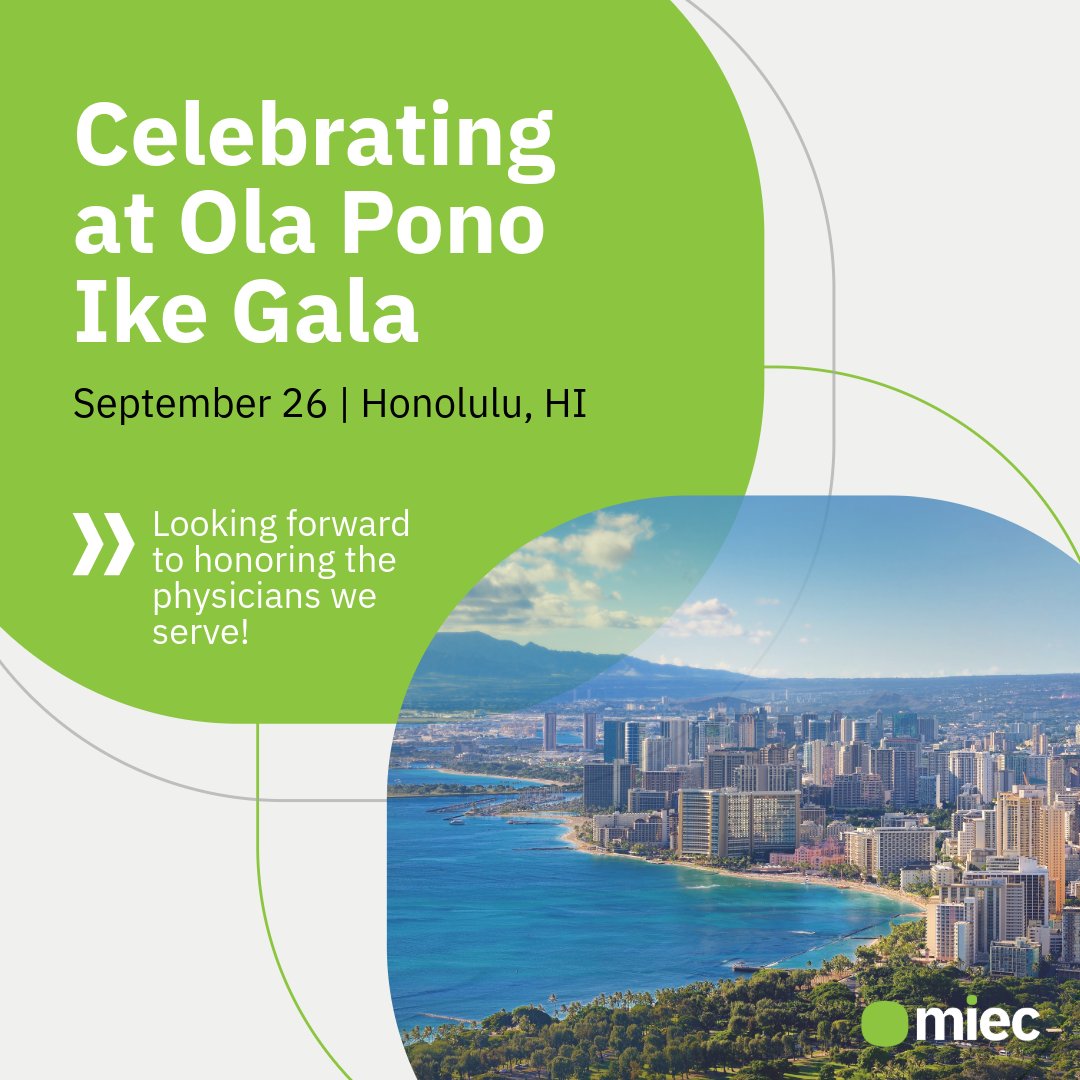 MIEC_Insurance's tweet photo. We’re looking forward to joining the Hawaii Medical Association for Ola Pono Ike in Honolulu and celebrating the physicians who care for Hawaii’s communities. 🌺 https://t.co/kgVWISwz9q