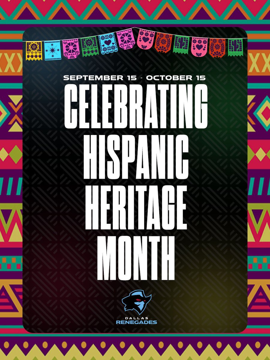 Vibrant graphic with text 'Celebrating Hispanic Heritage Month' and colorful patterns.