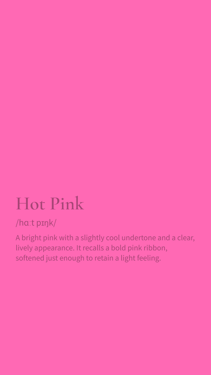 Hanashiiro's tweet photo. My birthday color is "Hot Pink"! The color word is "Boldness".

https://t.co/Z1EWvMVQMM https://t.co/VOYZJOMB3T