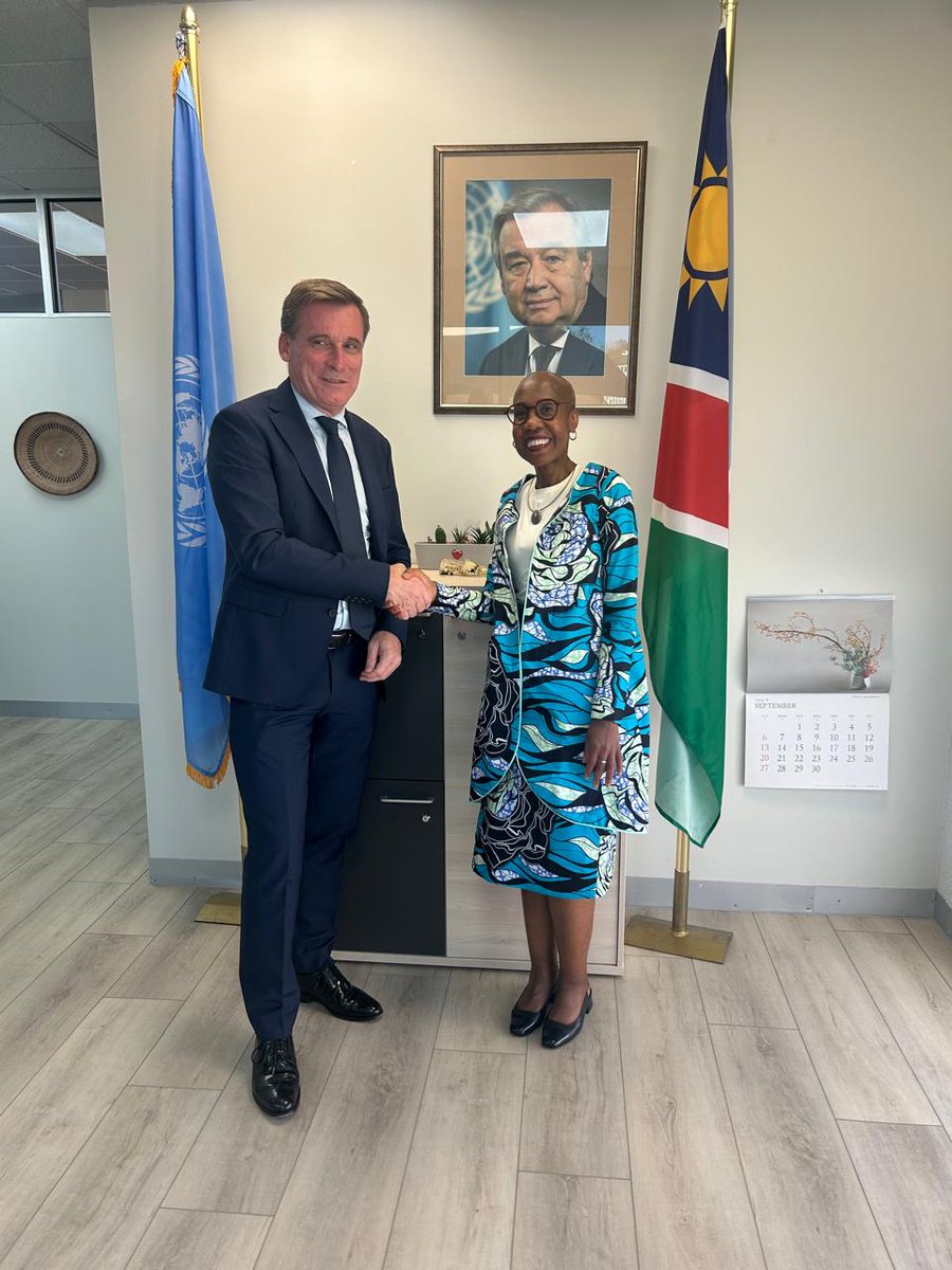 ILOACTRAV's tweet photo. During his visit to Windhoek, ACTRAV Director @oliverroepke   met with @UN  and Namibian authorities to advance discussions on social protection and pension reform, with a strong focus on the role of trade unions.

Together with an @ilo  delegation, he discussed the implementation of the Global Accelerator on Jobs and Social Protection for Just Transitions and how workers’ organizations can contribute to an inclusive and effective national pension system.

Meetings with the Ministry of Finance highlighted the importance of international labour standards, including ILO Convention No. 102, in building a sustainable and inclusive social security system.

In discussions with Parliament’s Committee on Poverty Alleviation, Labour and Industrial Relations, Röpke reaffirmed the ILO’s commitment to social dialogue and strong workers’ organizations so that pension reform delivers meaningful protection for all workers.