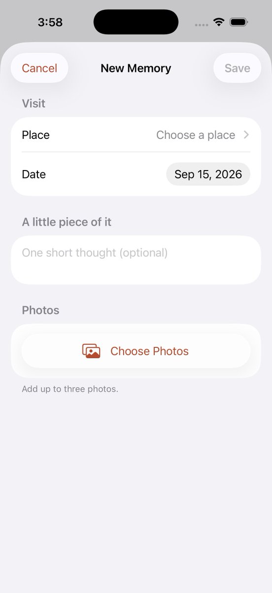 odincode's tweet photo. @getnoise Before (first 2 images): memory creation requires form navigation which is tedious. 
After: right away on app open you can capture a moment (concept art, I'm awaiting for app review 😿) https://t.co/pvJyafYTEP