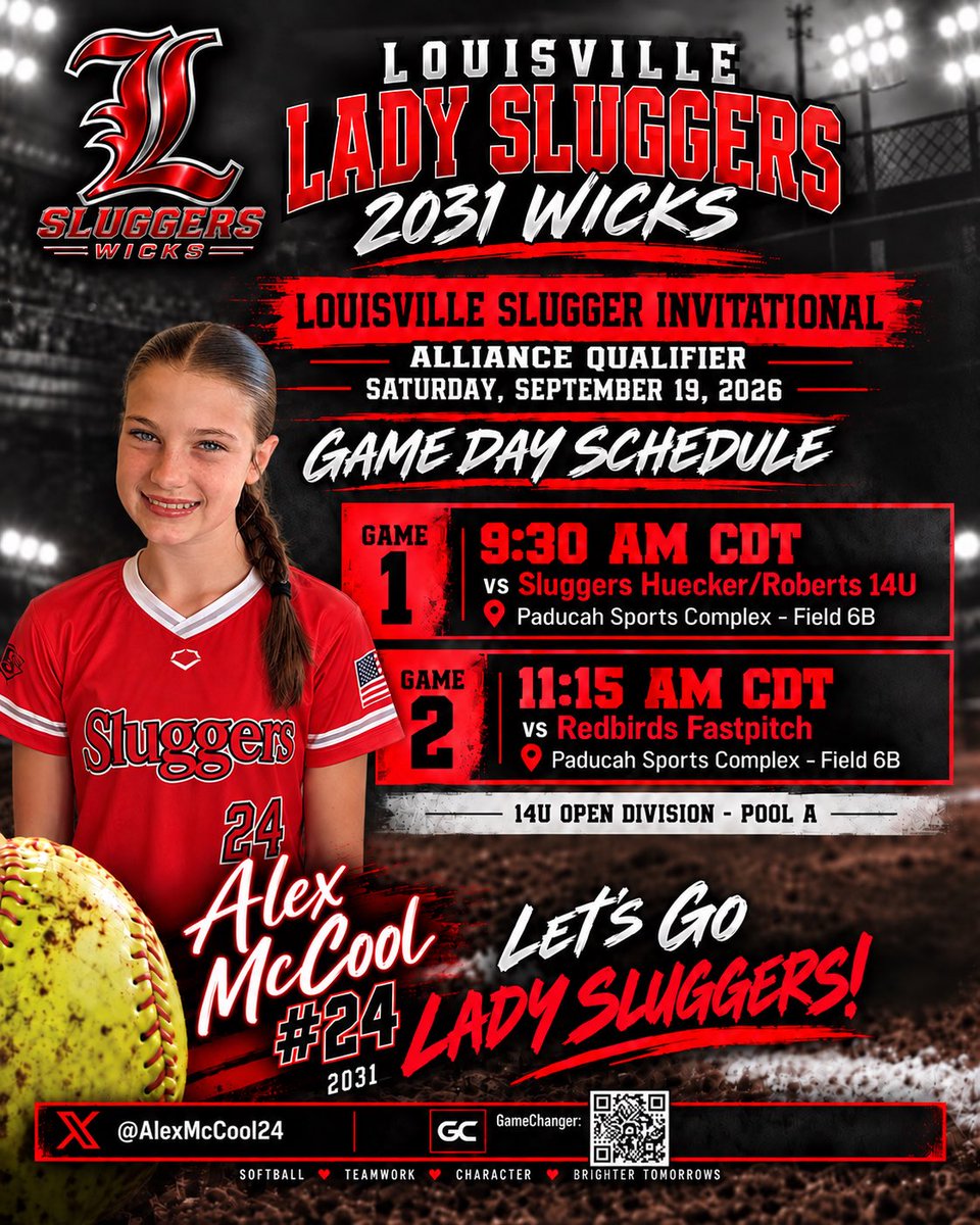 AlexMcCool24's tweet photo. Letβs go!
#everyday #workmore #pitcher #middleinfielder #classof2031 #softball #tennessee #RHP #2031pitcher #pitchersthathit #workharder
@Sluggers31Wicks https://t.co/wsCUyxHeTb