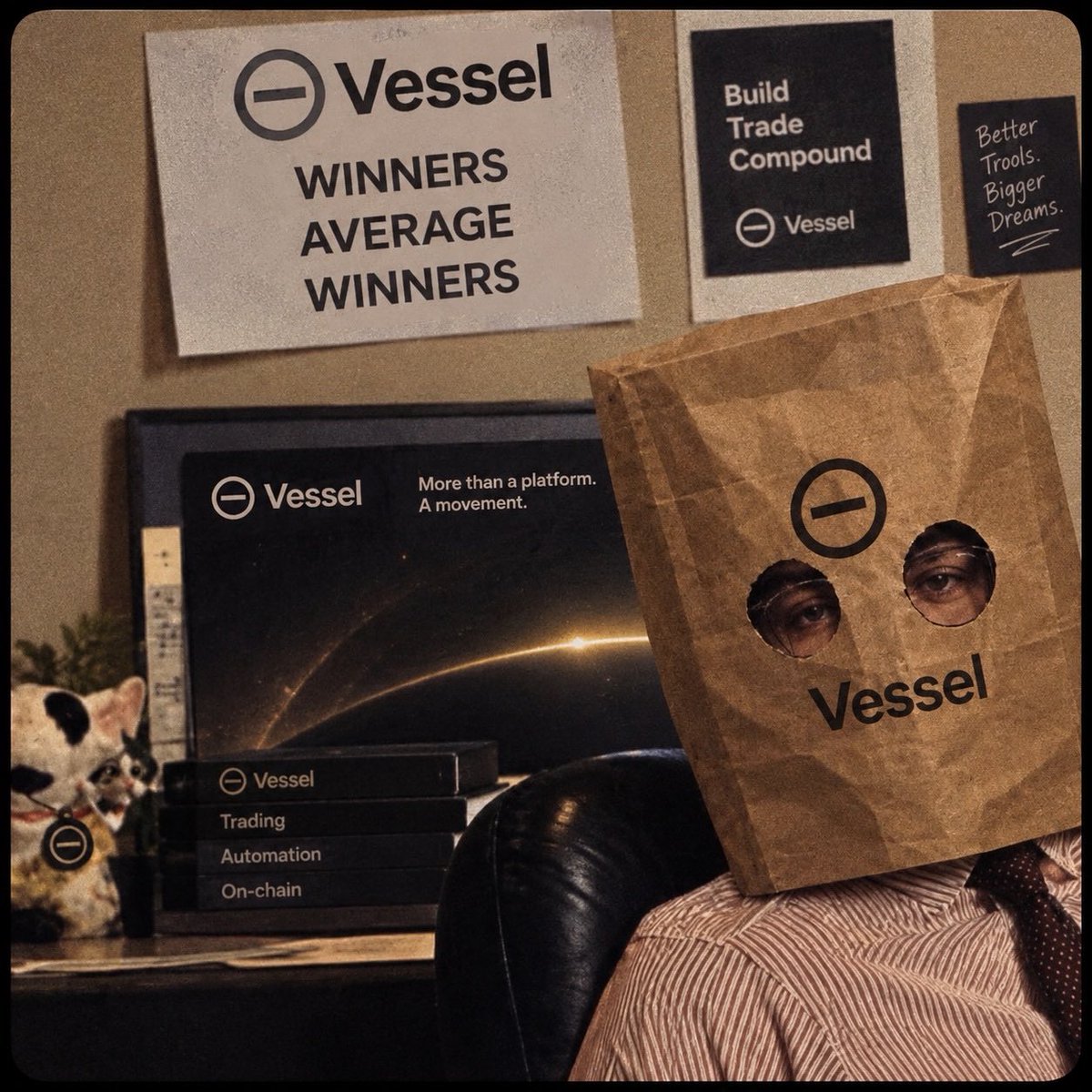 vessel_hq's tweet photo. We’re not building another DeFi dashboard.

We’re building the machinery behind autonomous onchain capital.

Build. Trade. Compound.

Vessel. https://t.co/wVTL7yoIzb https://t.co/ik5W1LaHSM
