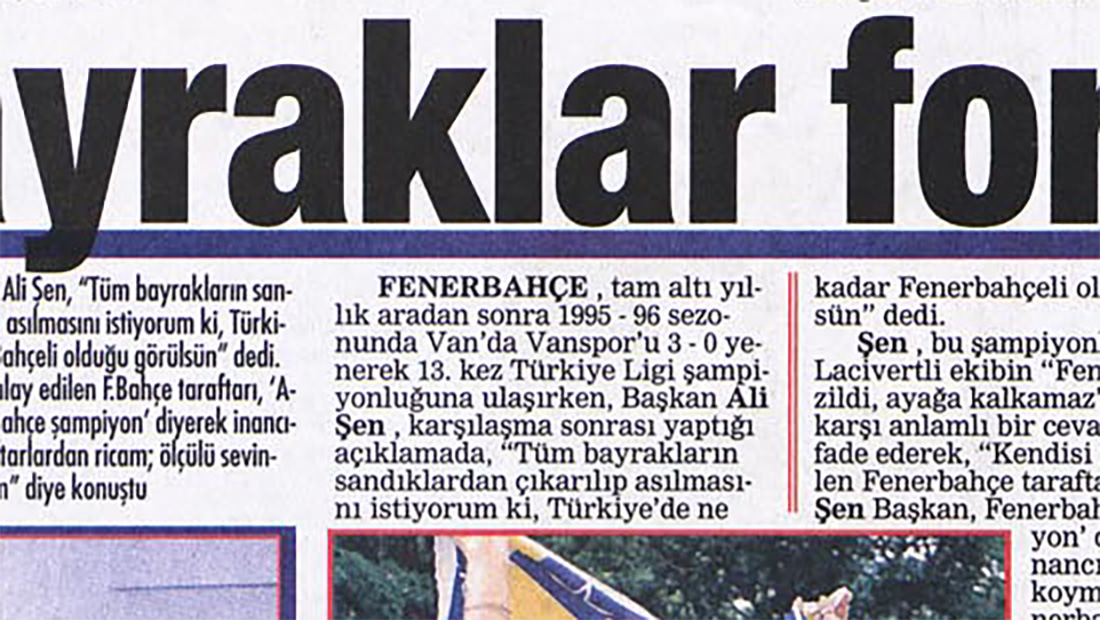 staprest's tweet photo. @EvimizdeTarih Alternatif bir tarih yaratma çabası var Vahdettin Bey'de. Ligin 1959 yılında başladığı konusunda, 2000 yılından önce de kimsenin şüphesi yoktu. İlişikte, Ulusoy öncesinde, 1996 yılında, 13. şampiyonluğunu kutlayan Fenerbahçe ile ilgili bir küpür bulunuyor (Milliyet, 20.05.1996). https://t.co/NCmonGbJAb