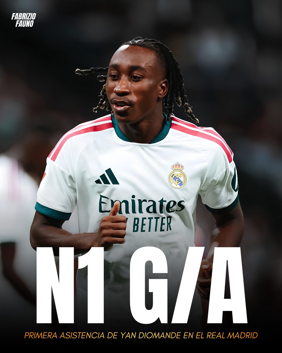 FabrizioFauno's tweet photo. 🚨OFICIAL

Primera asistencia de Yan Diomande con el Real Madrid en Liga. ‼️ https://t.co/hdRm5cnZl0