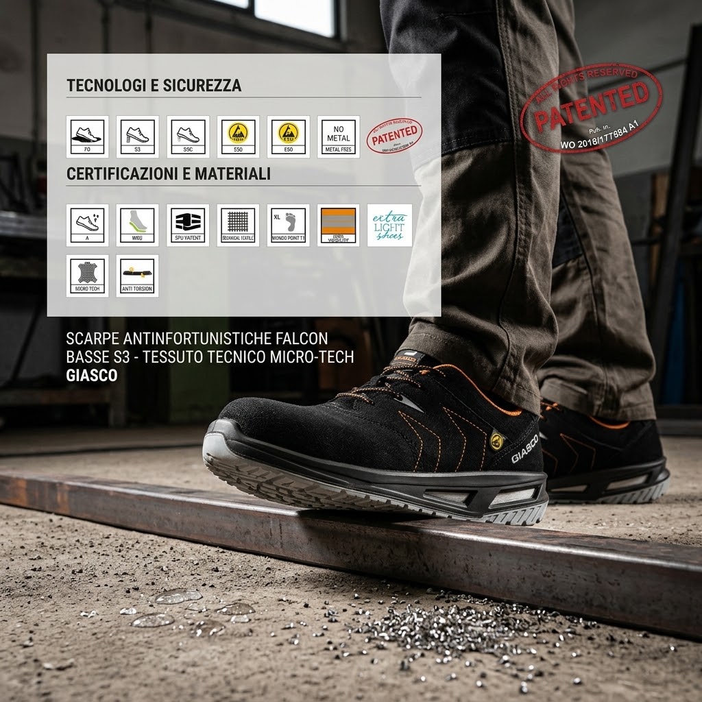 SamualQuin23's tweet photo. Who says safety shoes have to be heavy and uncomfortable? Standing all day doesn’t have to be a nightmare for your feet. Discover Giasco’s FALCON LOW S3: maximum protection with the lightness of a sports shoe. Metal-free, breathable, slip-resistant https://t.co/7fLQLDlJ9z