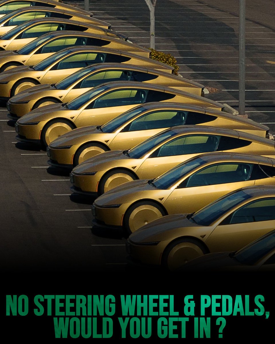 GingerPishner's tweet photo. Imagine a taxi with no driver, steering wheel, or pedals. Tesla is launching its fully autonomous Cybercab in Austin, Texas. Would you ride in a car with no manual controls, or still prefer a human behind the wheel? https://t.co/rOzGhpFE3L