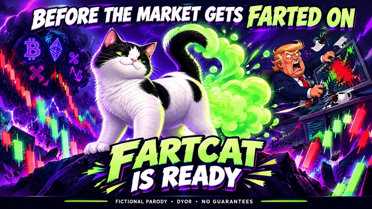 MUSEMCOIN's tweet photo. Buy FartCat before #Trump farts all over everyone and everything.
He’s already messing up the market with Clarity.
Let’s show him what a real blast looks like.
#FartCat is waiting for your support. 💨🐈

#FartCat #Solana #PumpFun #MemeCoin #CryptoMemes #SolanaMemes https://t.co/Sn0ouNXZ2x